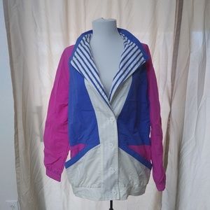 Vintage Pykettes Windbreaker Pink Purple White